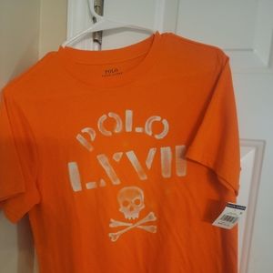 NWT Orange Polo Ralph Lauren Boys Tee